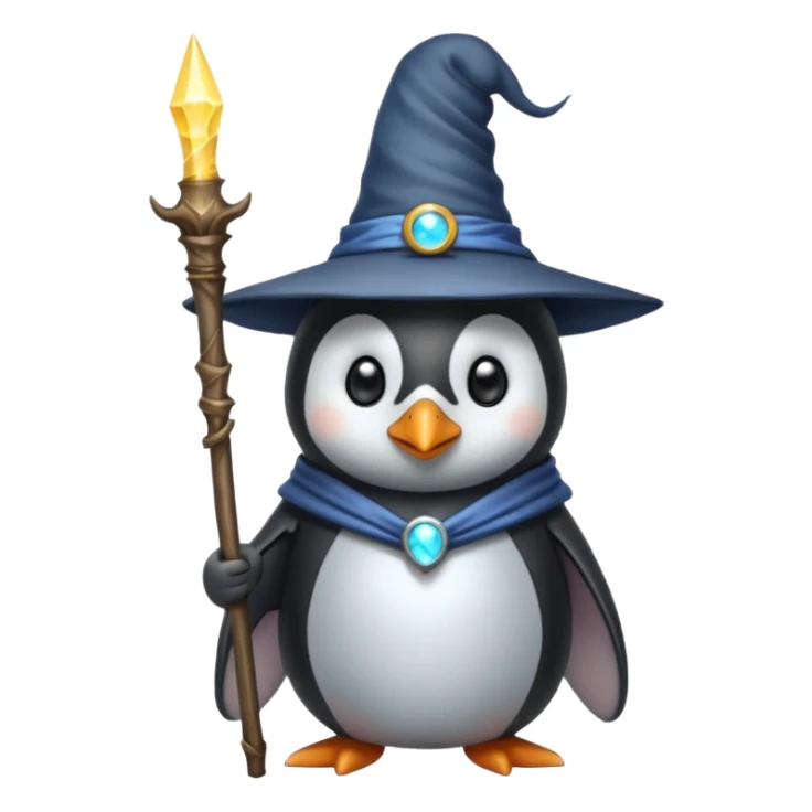 Penguin Wizard sticker