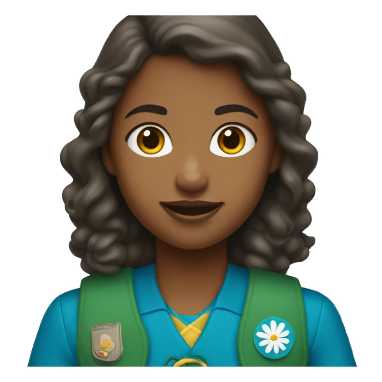 Girl Scout Daisy troop member in blue vest sticker