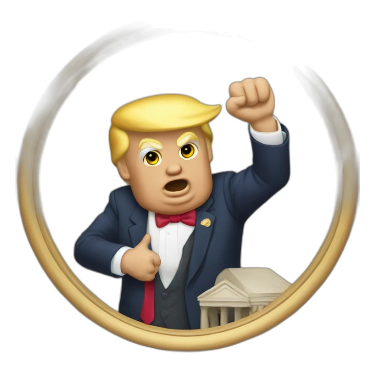 Donald trump faisant un doigt honneur sticker