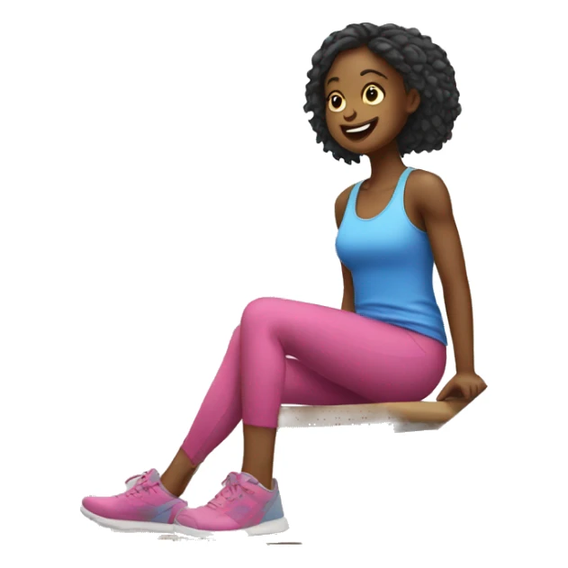 girl on the stair gym sticker
