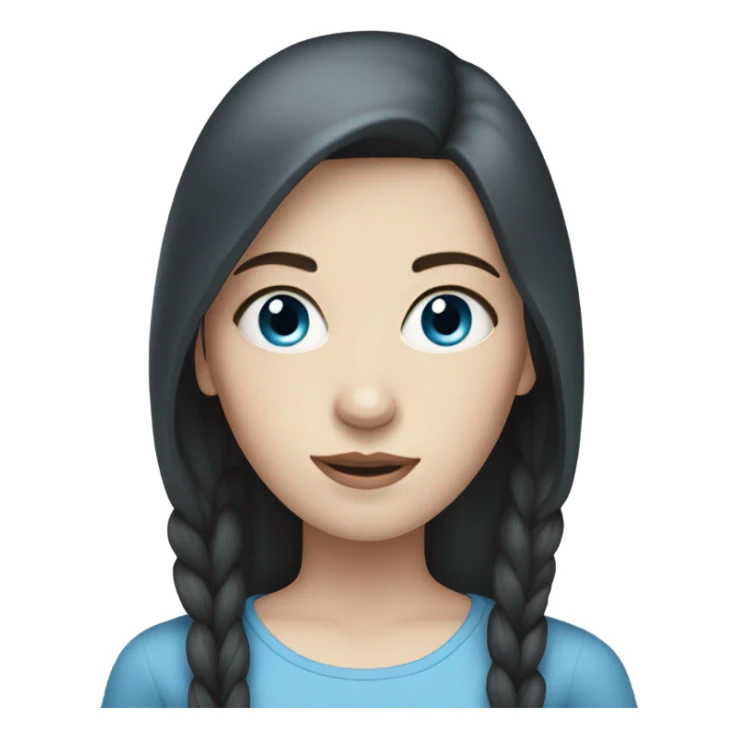 Dark haired blue eyed pale white women sticker