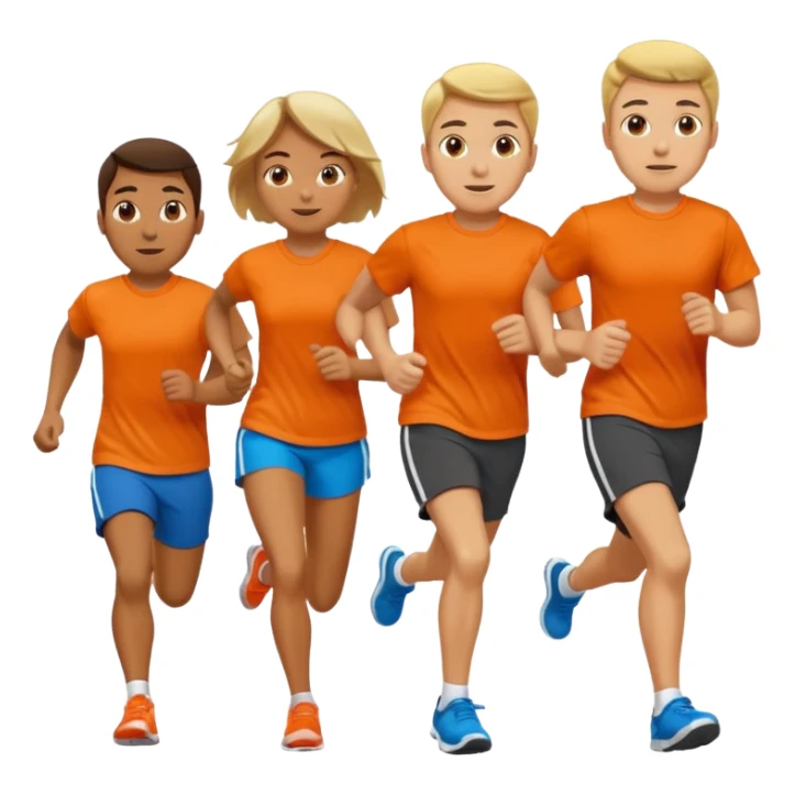 charity run with orange tshirt sticker