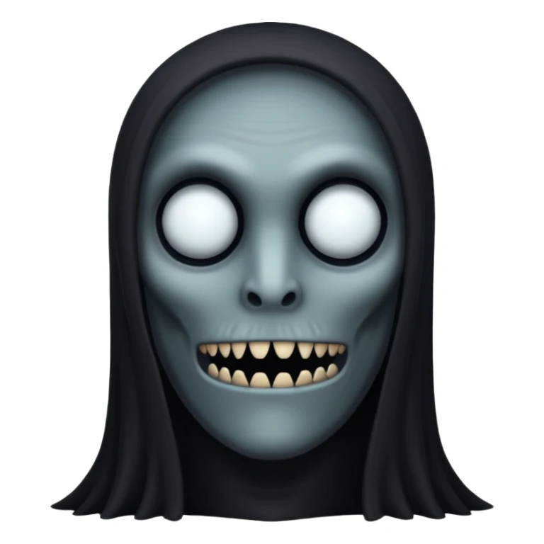 creepy monster black long head faceless no mouth no eyes  sticker