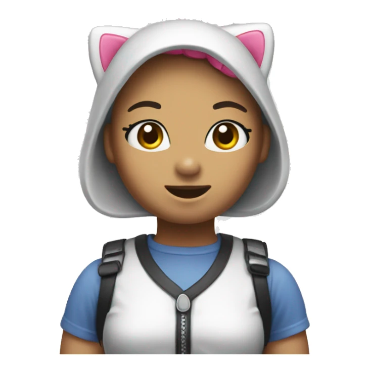 hello kitty and the words ontop of her say build sticker