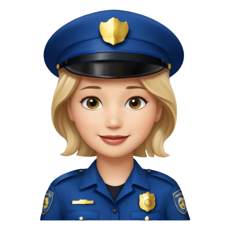 Jennifer Lawrence, in a police uniform sticker