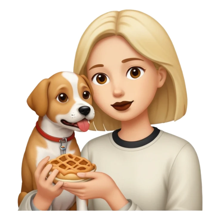 Person eating dog  sticker