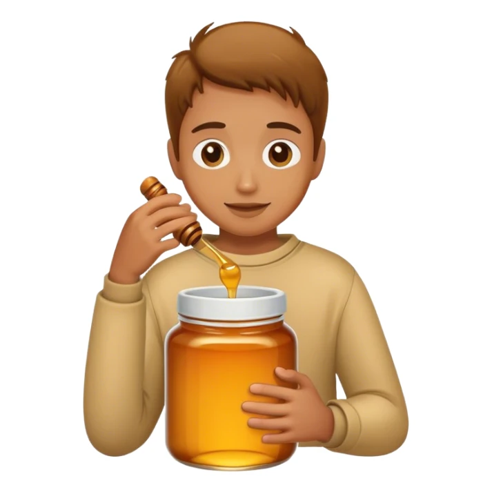 hugging a jar of honey sticker