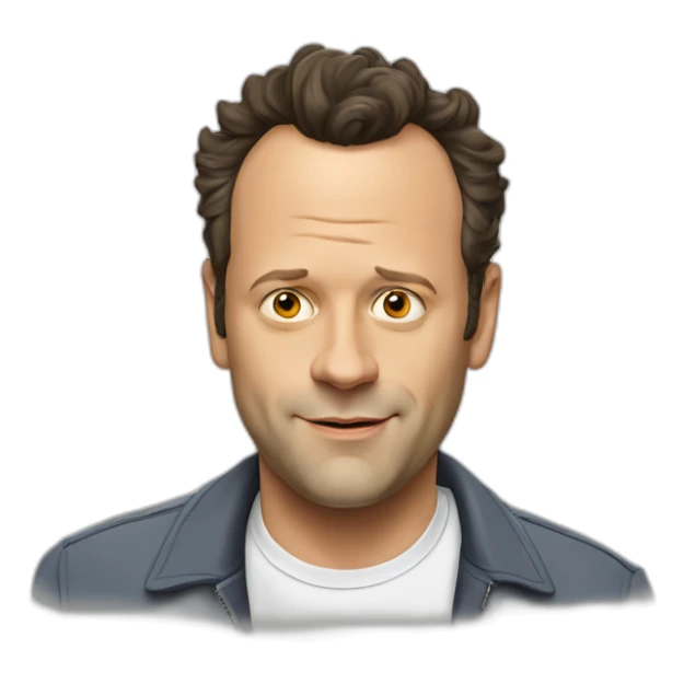 actor vince vaughn cartoon wearing tee sticker