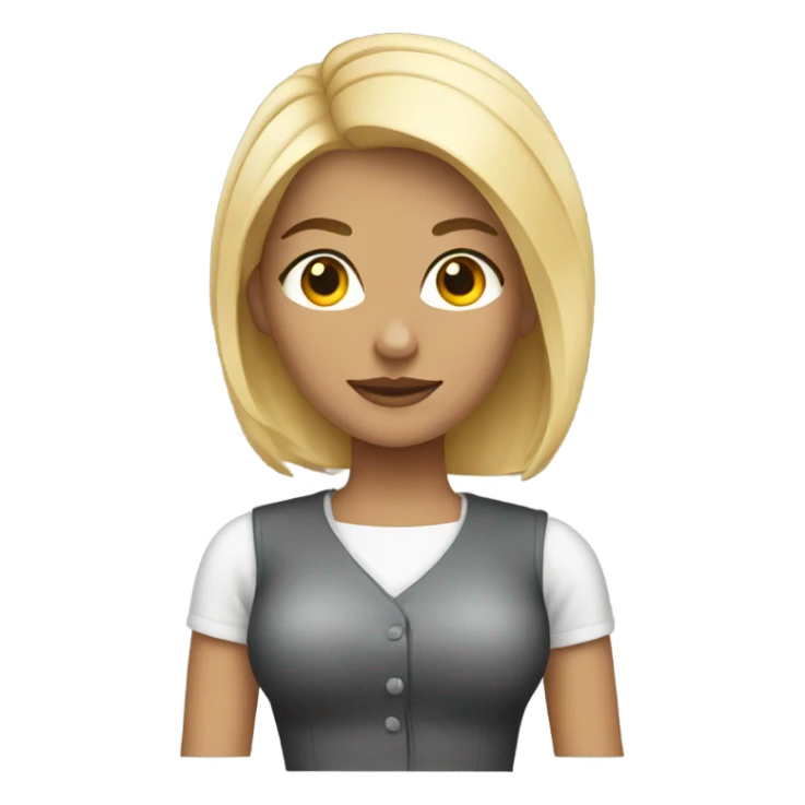 Fit blonde hair skirt sticker