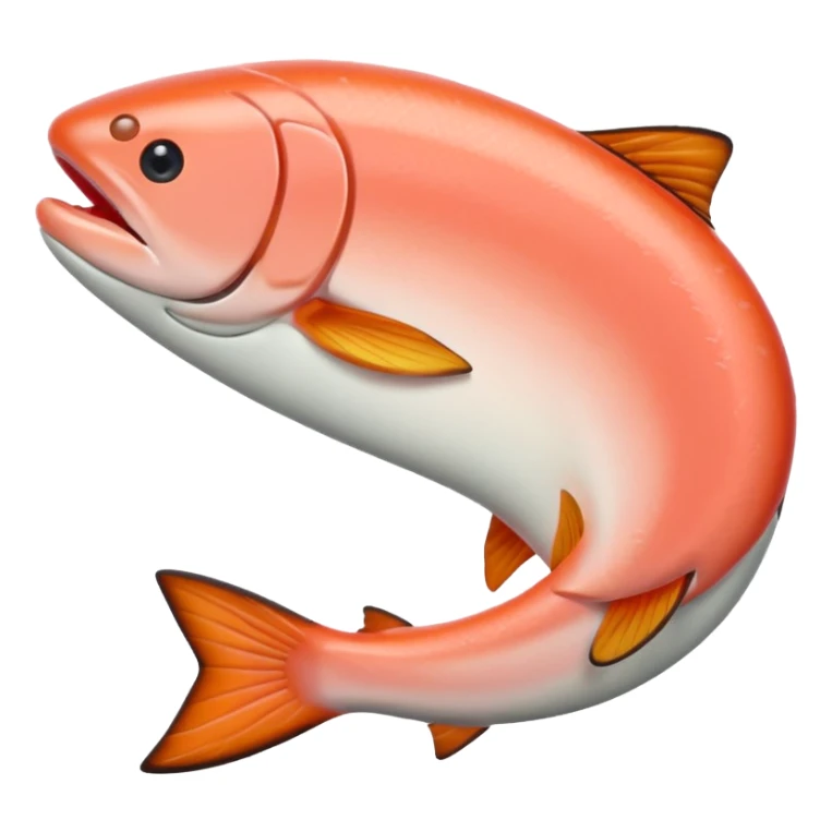 Make salmon flesh in iPhone emoji style sticker