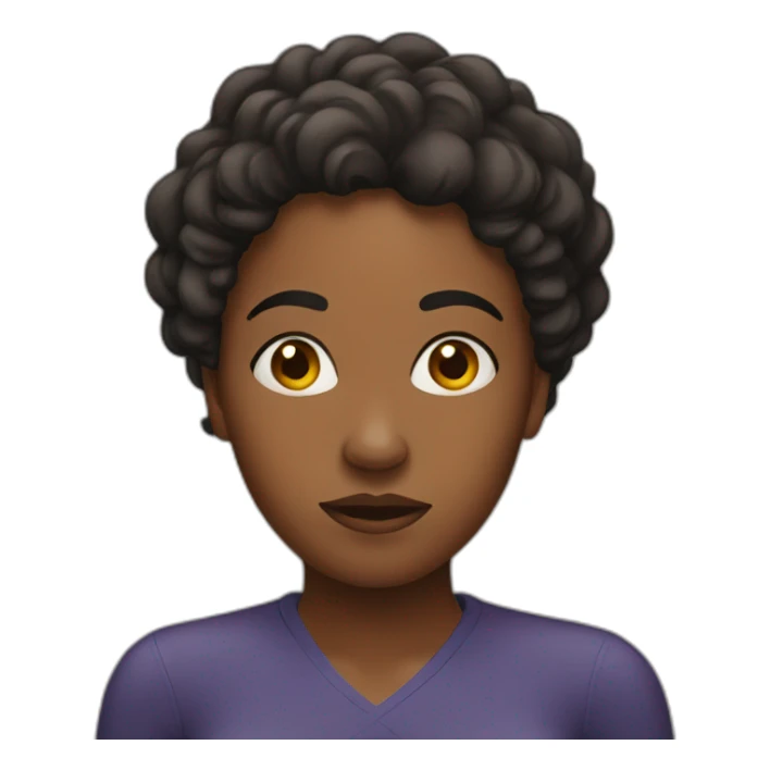 black woman confused sticker