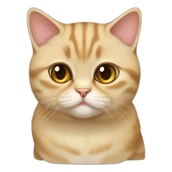 British fold shorthair gold chinchilla cat sticker