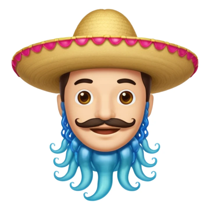 Un portugais avec une moustache mexicaine qui rigole  sticker