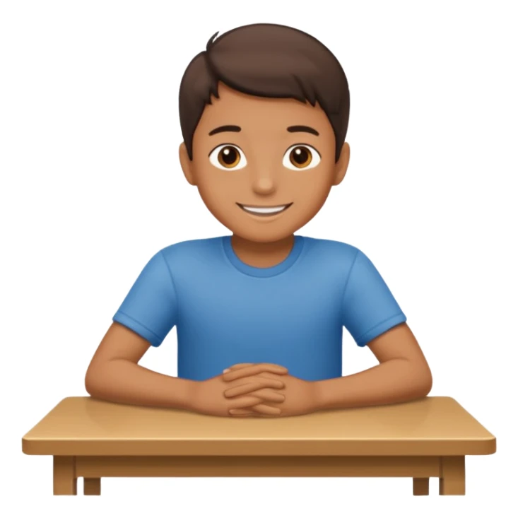 niño montado en una mesa sticker