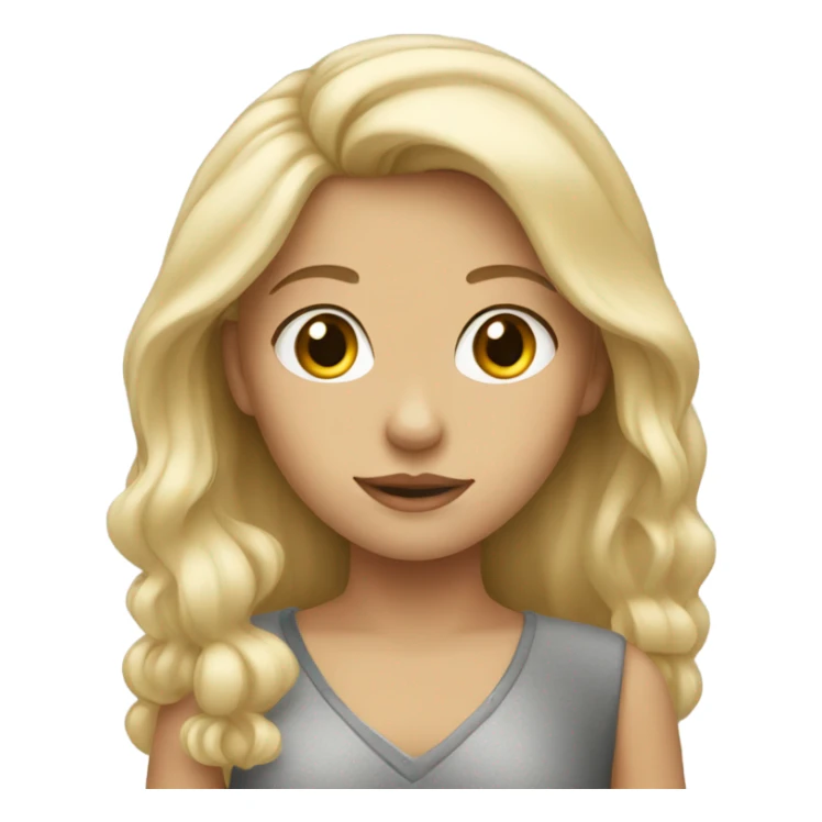 Blonde girl with sliver eyes  sticker