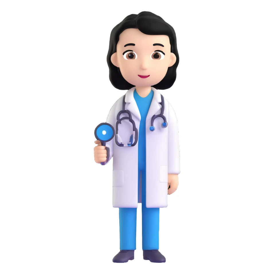doctor with black hair sticker