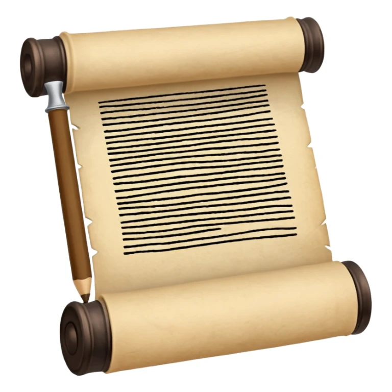 Pergamino enrollado con un sello de cera negro sticker