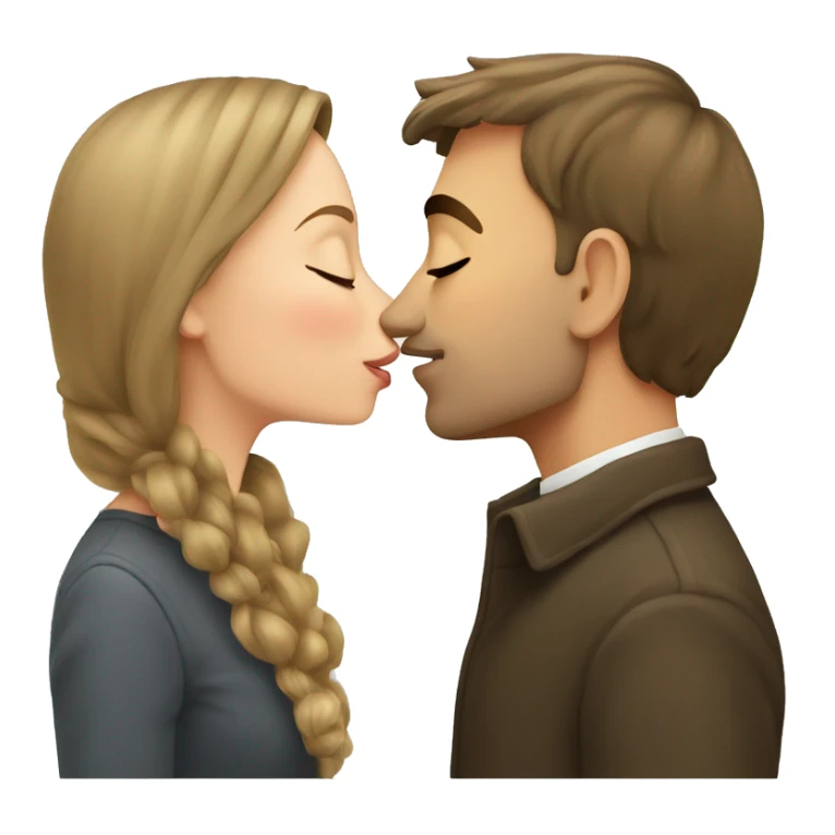 English man kissing Russian girl  sticker