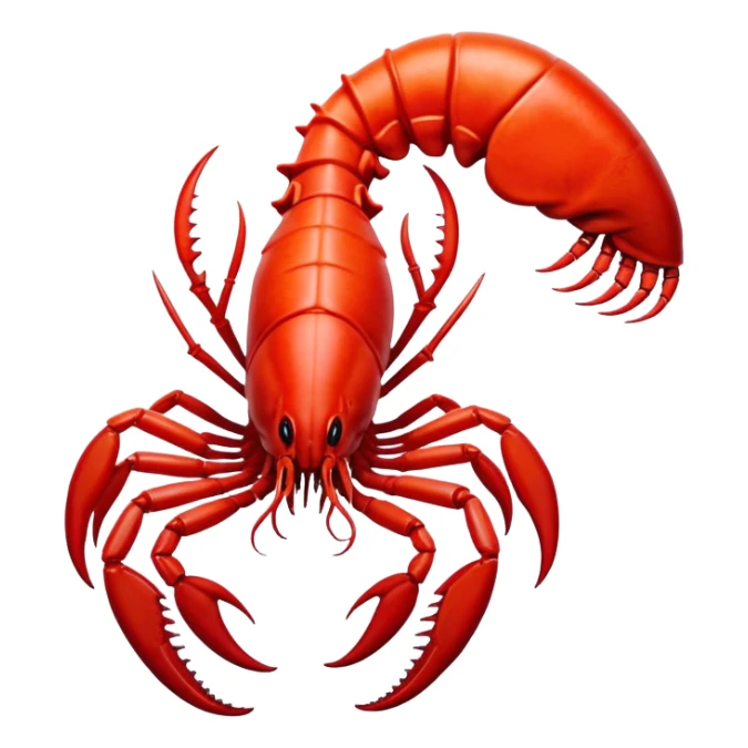 xenomorph alien as lobster like bipedal legs red skin sticker
