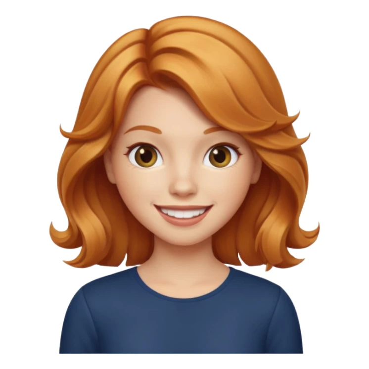 Strawberry blonde girl with a blow out  sticker