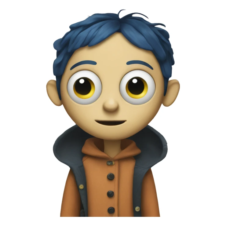 Coraline with button eyes  sticker