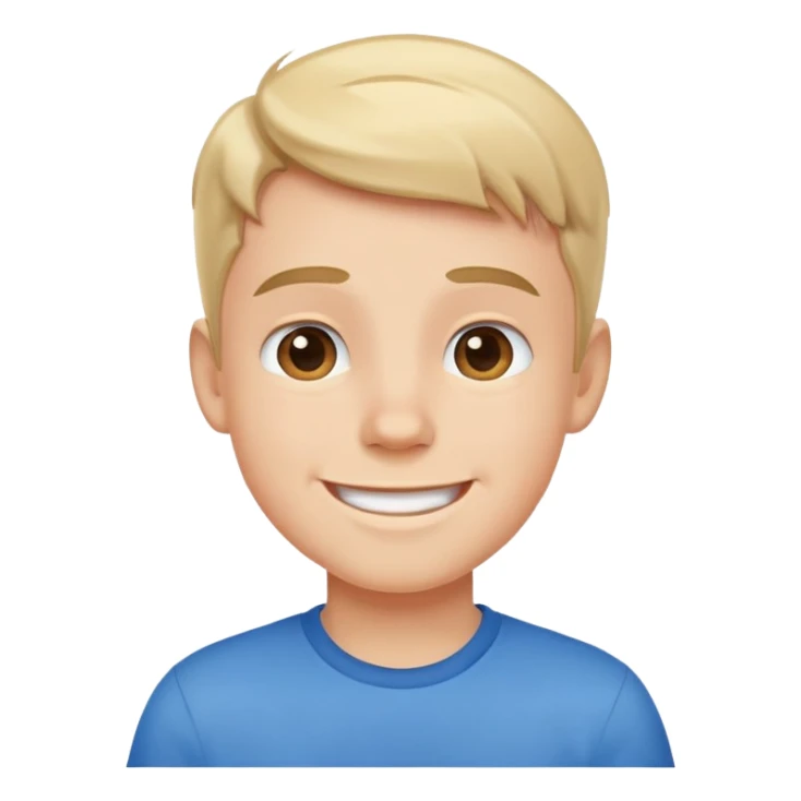 happy boy in blue shirt sticker