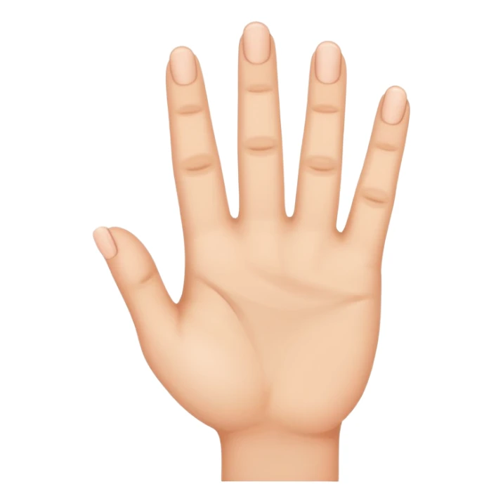 hand showing number four with fingers sticker