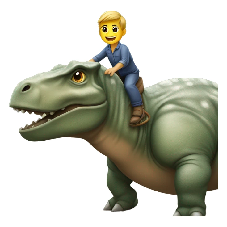 Dinosaure sur un hippopotame sticker