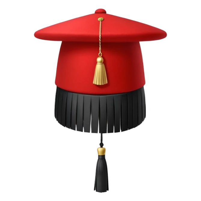 classic red fez hat with black tassel sticker
