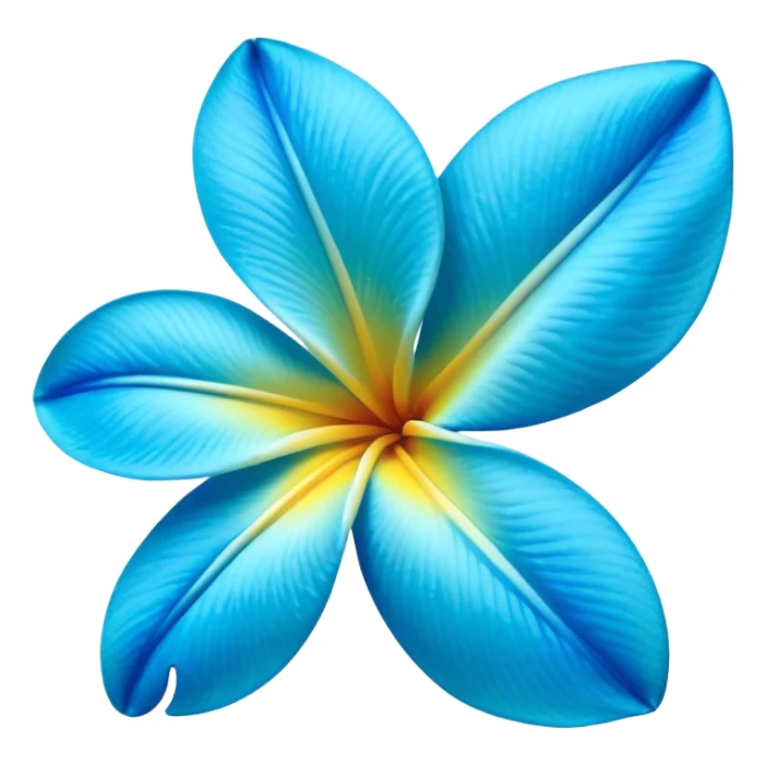 neon royal blue and cyan plumeria (no yellow) sticker