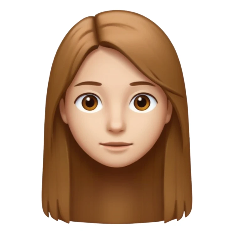 30 yr light brown hair long straight hair, brown eyes sticker