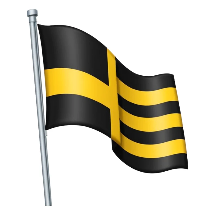 Flag tricolour up to down (black up)( yellow middle) and (white - bottom) sticker