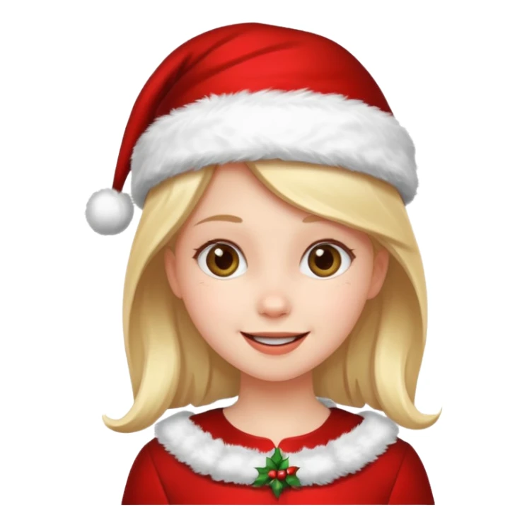 menina trajes natalinos e um olhar feliz sticker