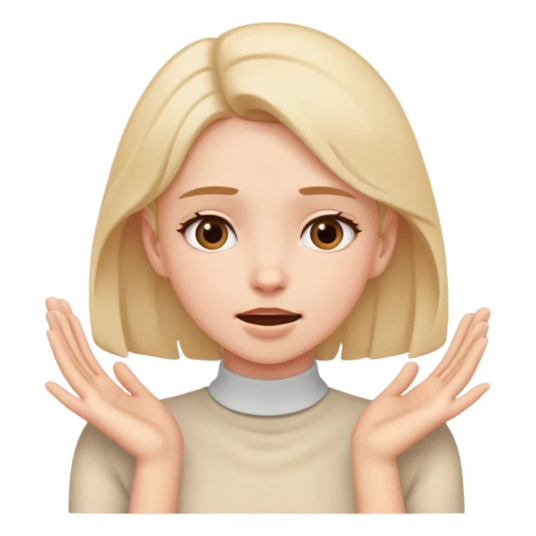 Girl with hands around her throat shaking  sticker