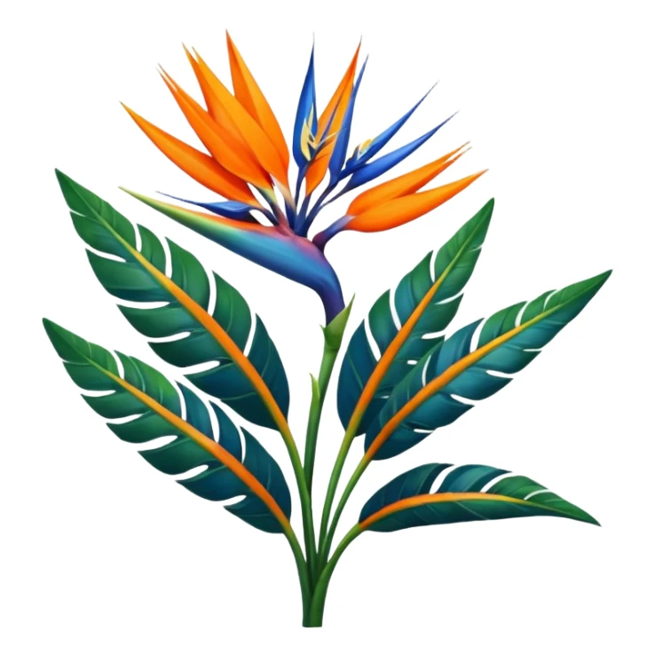 Bird of paradise plant sticker