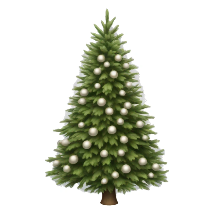Realistic isolated off white fir christmas tree   sticker