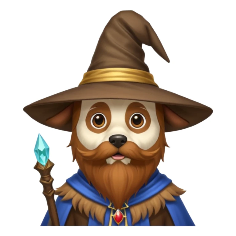 Dog wizard sticker