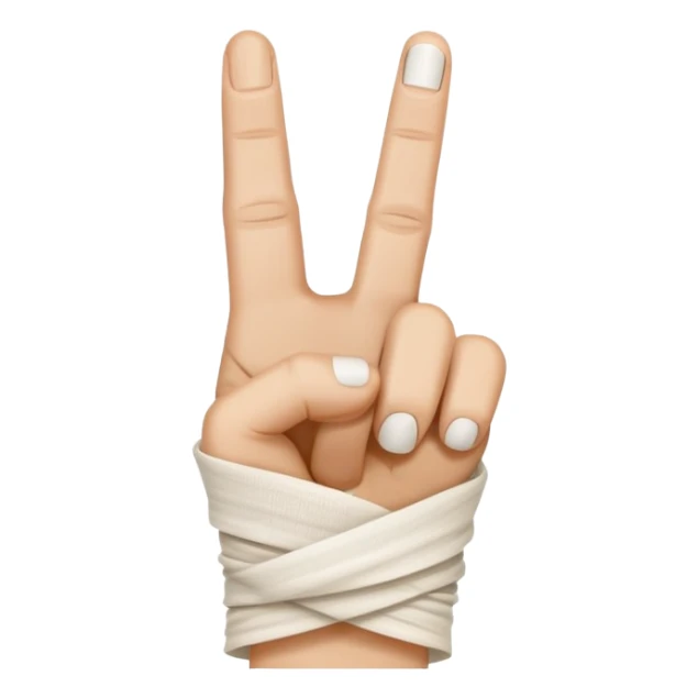 normal middle finger emoji but with the middle finger bandaged heavily sticker
