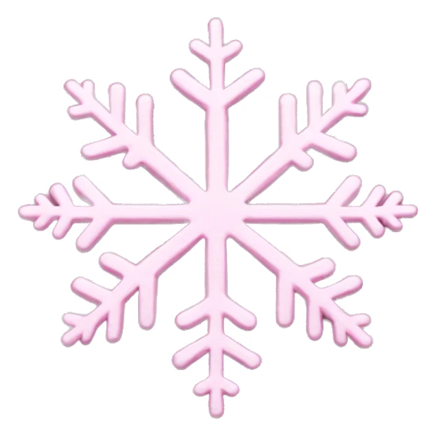 pastel pink snowflake  sticker