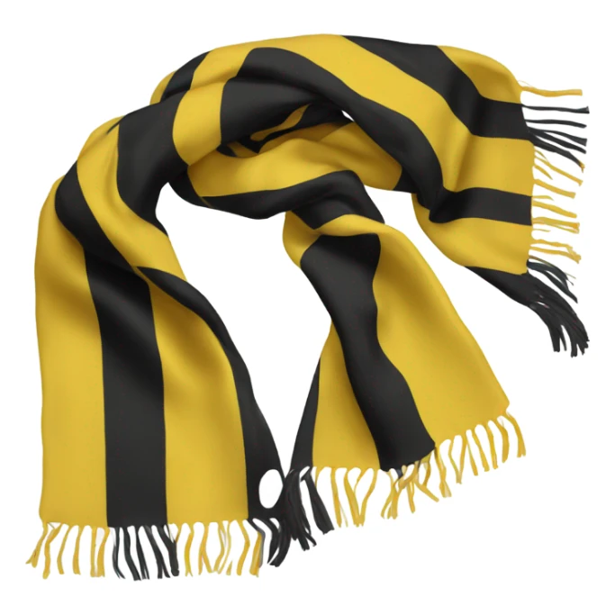 Black and yellow striped scarf sticker
