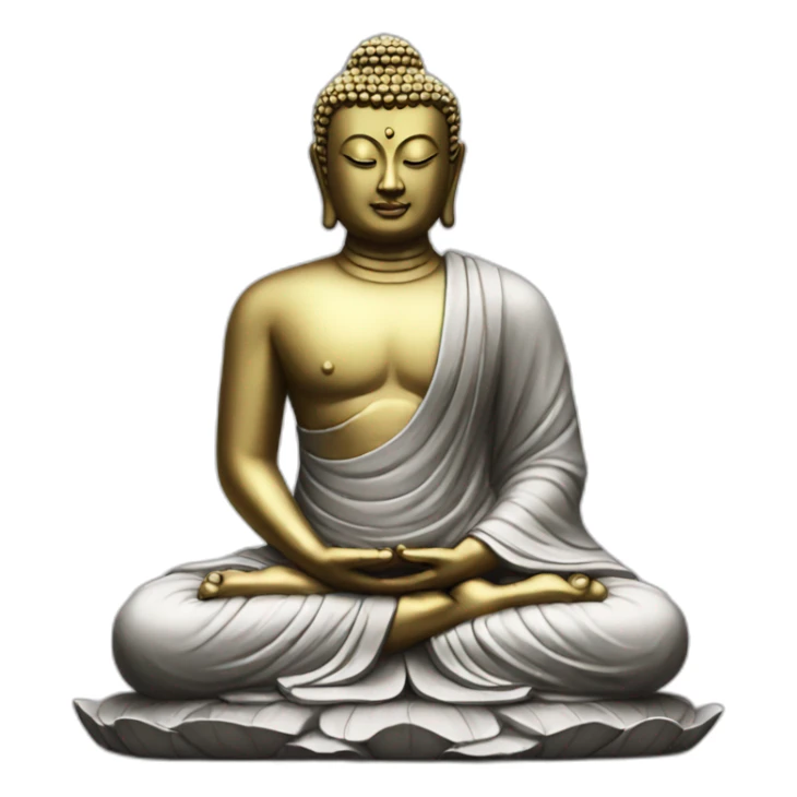 buddha statue photo realistic sticker