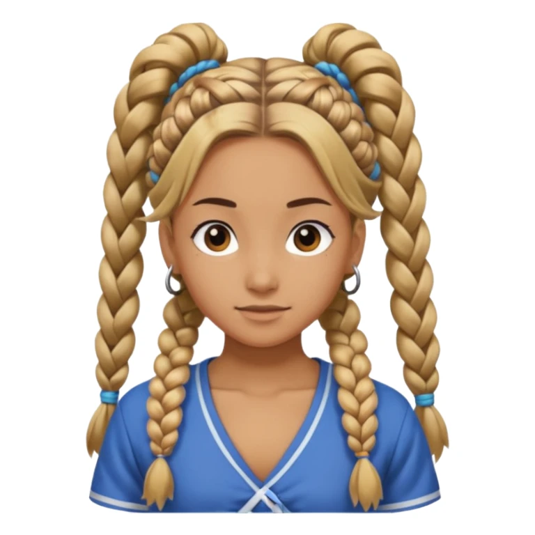 just hair braided hair tail one piece sticker