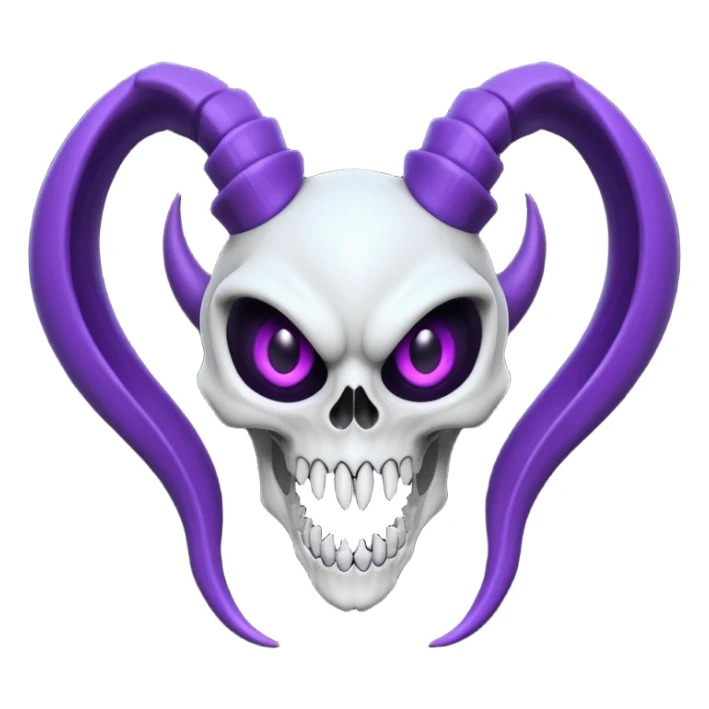 Spooky scary evil skeletal Venom-Lunala-ET-hybrid-fantasy-creature sticker