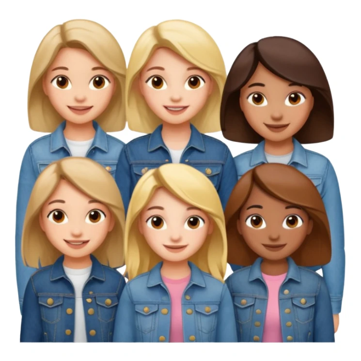 girls in jean jackets sticker