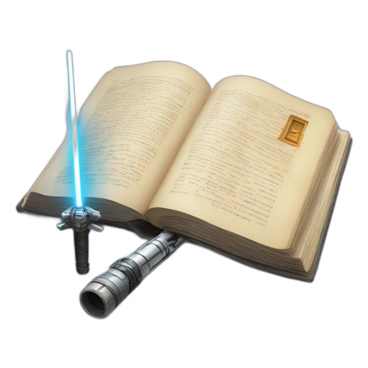 Book of Star Wars with lightsaber sticker
