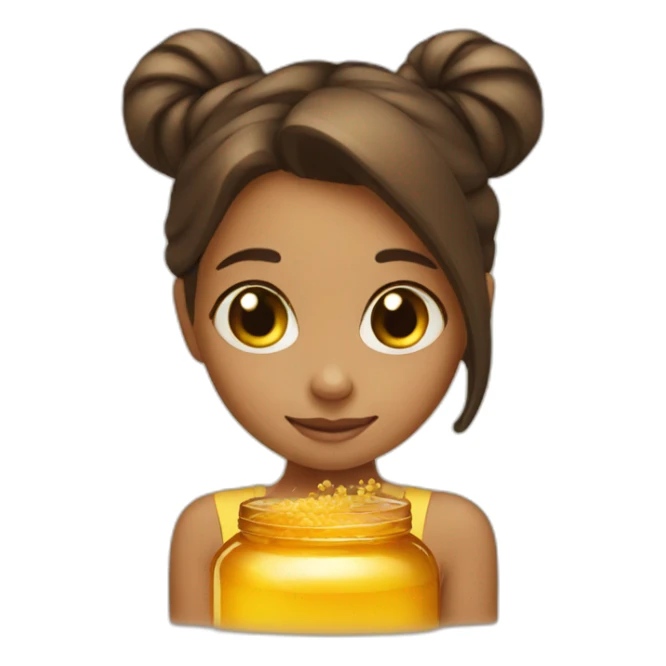 Girl and the honey sticker