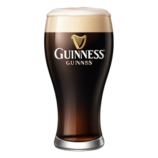 Half Pint of Guinness with the logo  sticker
