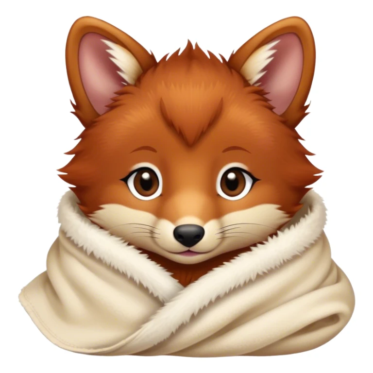 Baby dhole cozy in a blanket  sticker