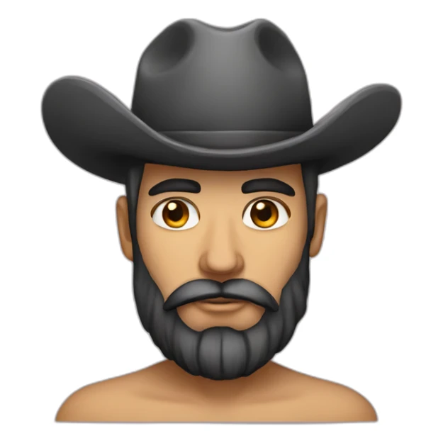 a tattooed gringo with a beard and a hat sticker