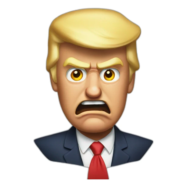 Donald trump angry sticker